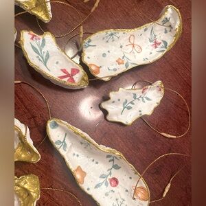 Oyster Shell Christmas Ornaments